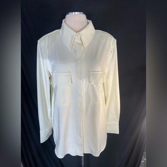 Ivory White Button Up Shirt - Picture 1 of 2